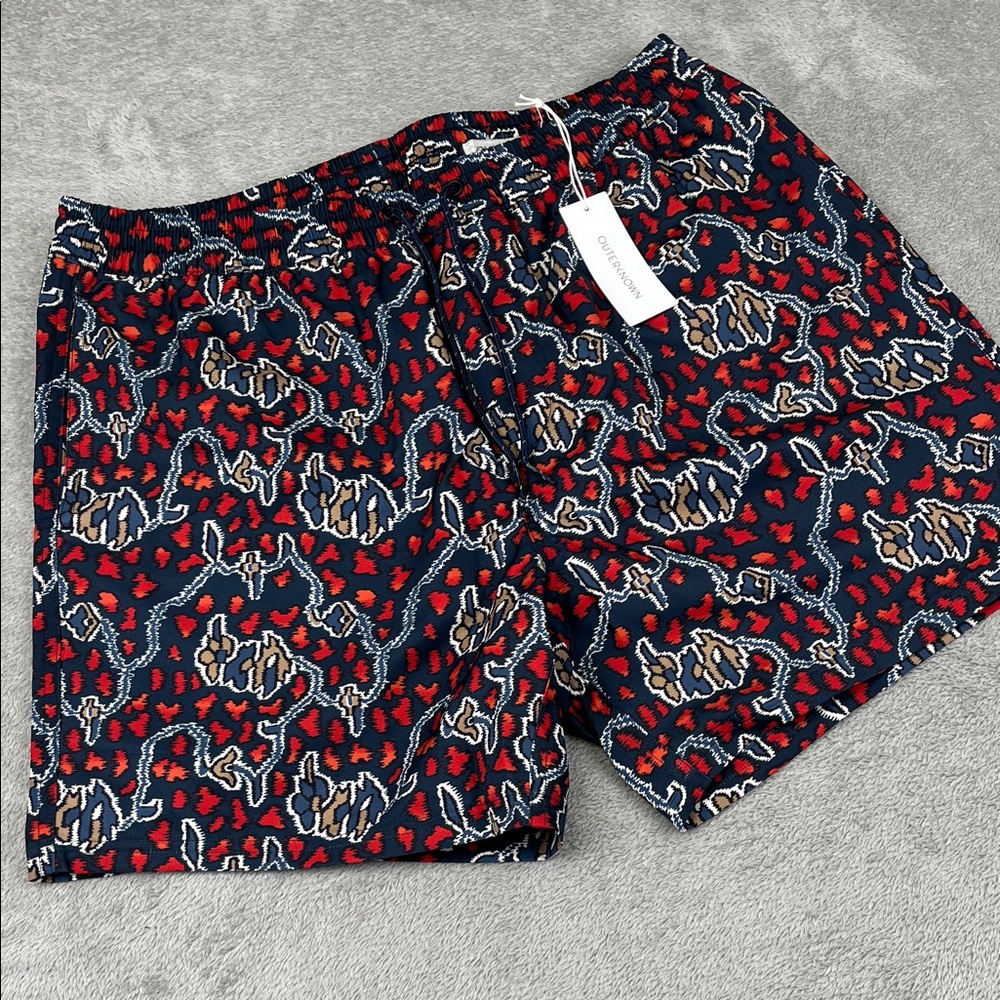 NEW Outerknown M Men's Red, Blue Nomadic Volley‎ Beach Swim Shorts